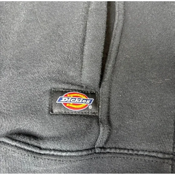 Dickies Hoodie Quarter Zip Black Pullover Mens Medium Workwear Streetwear - Picture 3 of 6
